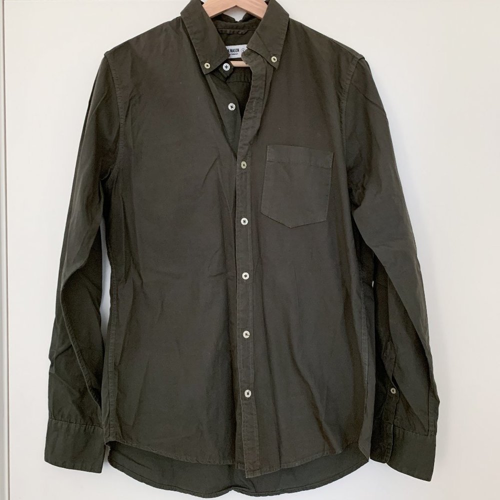Buck Mason Men's Olive Button Down Shirt – S